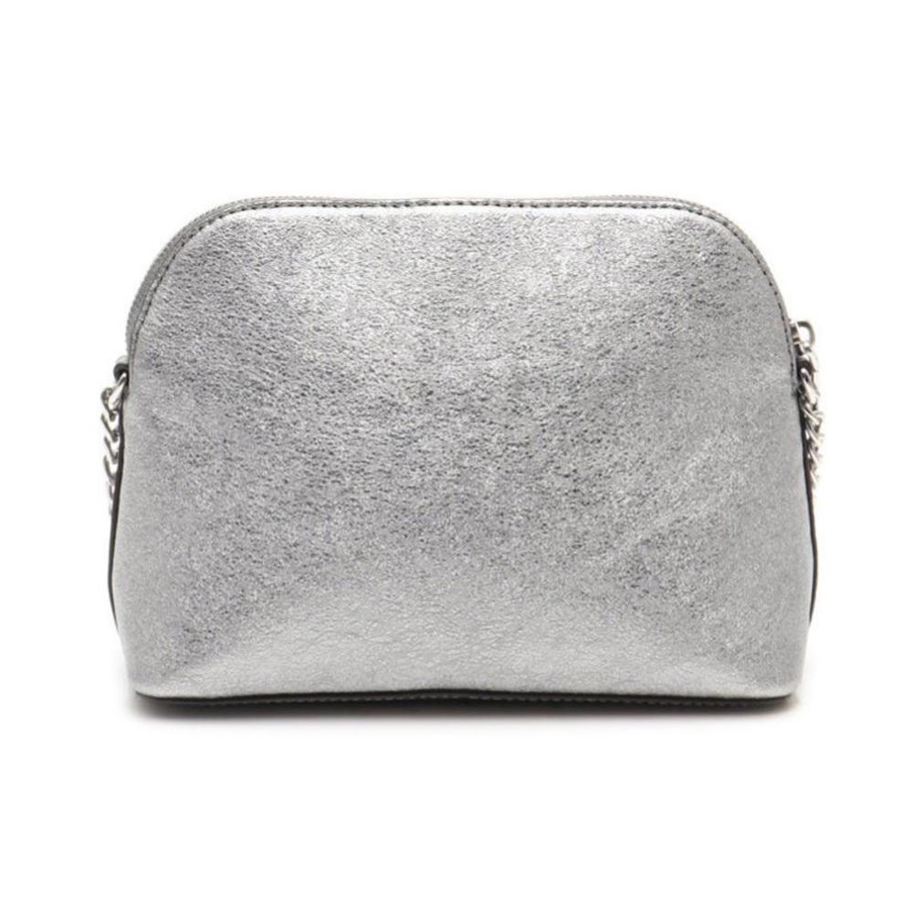Michael Kors LT Pewter LG Dome Crossbody Leather Bag - Picture 2 of 14